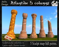 Atlantide 5 sculpted old ruins Columns full perms with sculpt maps