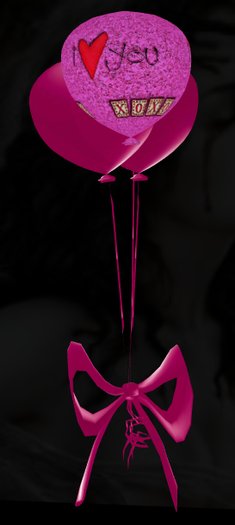 I Love You Pink Balloons