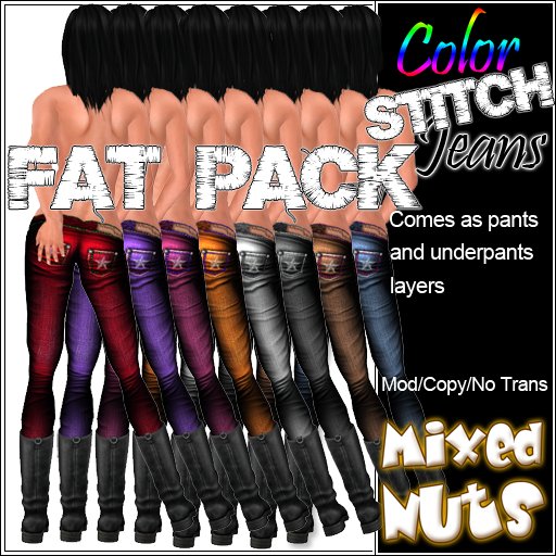 MN - Color Stitch Jeans - Fat Pack