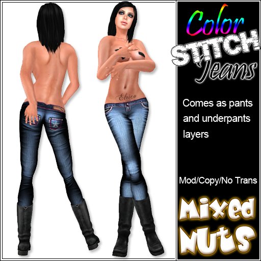 MN - Color Stitch Jeans - Blue