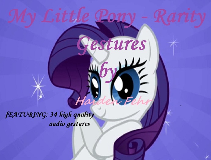 My Little Pony - Rarity Gesture pack