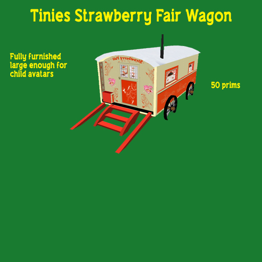 Tinies Strawberry Fair Gypsy Wagon for tiny Avis
