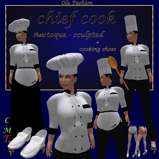 SALE - Chef white/black female(K)