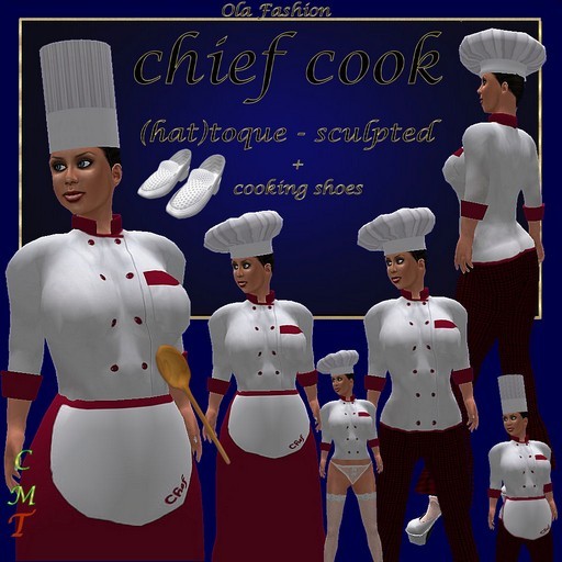 SALE - Chef white/red female(K)