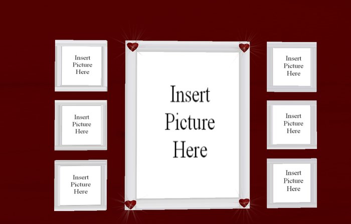 valentines day photo frame with hearts boxed 