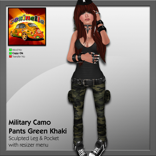 Coxi - Green Khaki - Military Camo Pants
