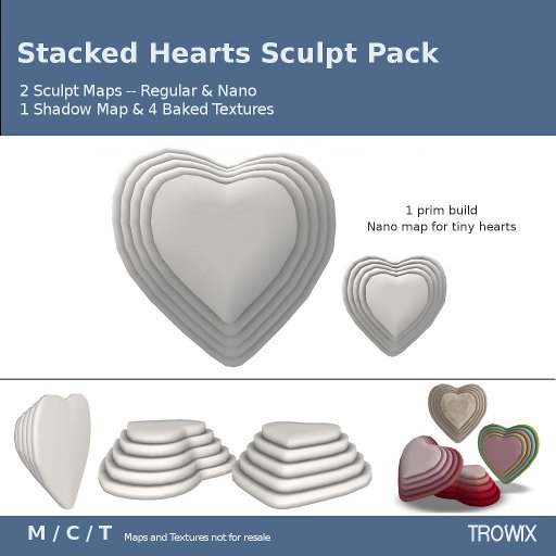 Trowix - Stacked Hearts Sculpt Pack