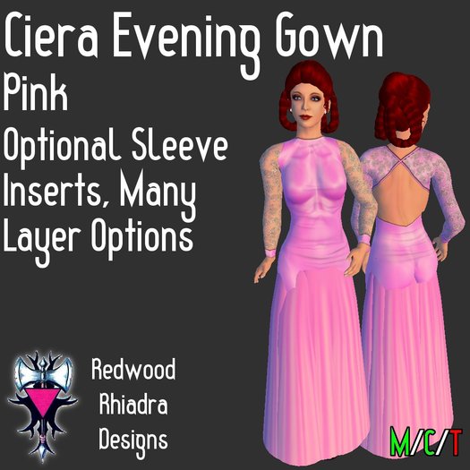 Ciera Evening Gown, Pink