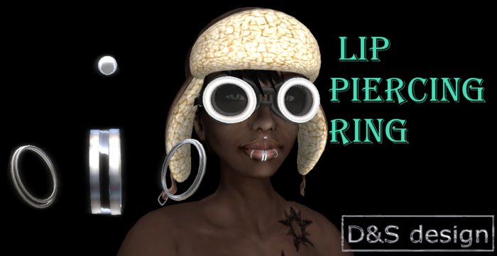 D&S design lip ring piercing*