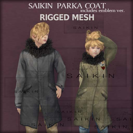 *+SAIKIN Parka coat DEMO RIGGED MESH
