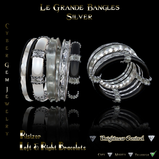 Le Grande Bangles Silver