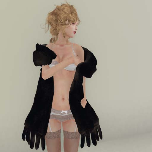 *+SAIKIN fur wrap dark brown RIGGED MESH