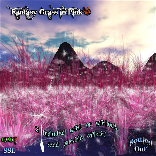 Souled Out Fantasy Grass In Pink With seed and without