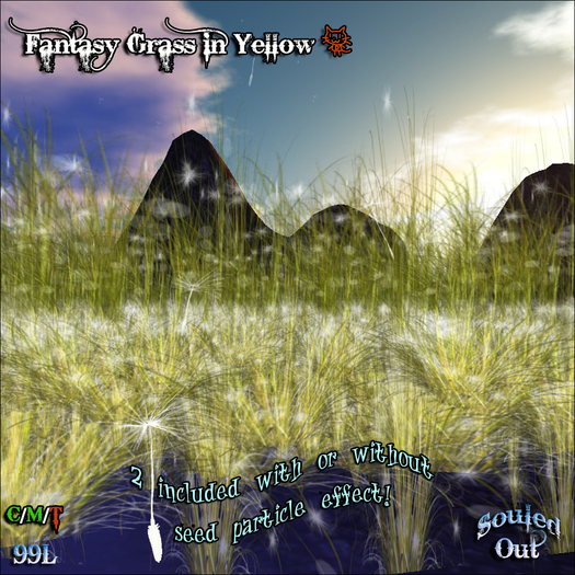 Souled Out Fantasy Grass In Yellow With seed and without