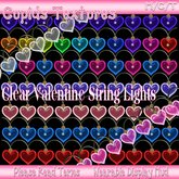 *CUPIDS* 24 CLEAR VALENTINE HEART STRING LIGHTS Textures