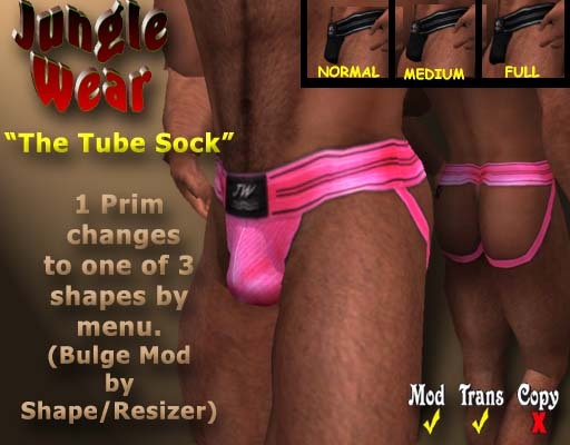 Jungle Wear - "The Tube Sock" Jock Strap (Pink)