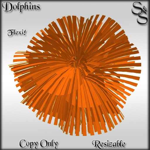 S&S Dolphins Orange pompoms