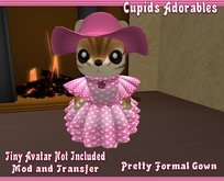 *CUPIDS ADORABLES* Pink Hearts Gown for Tinies