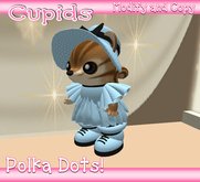 *CUPIDS ADORABLES* Polkadot Dress Blue/White
