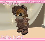*CUPIDS ADORABLES* Polkadot Dress Brown