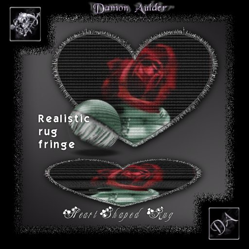 NuTec: Valentines - Gothic Rose Heart Rug