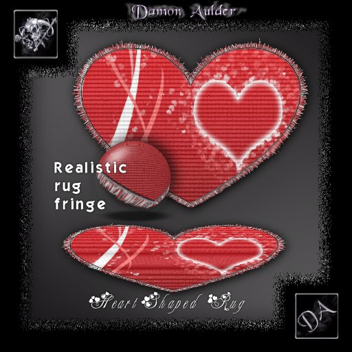 NuTec: Valentines - Red Heart Heart Rug