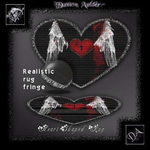 NuTec: Valentines - Winged Locked Heart Heart Rug