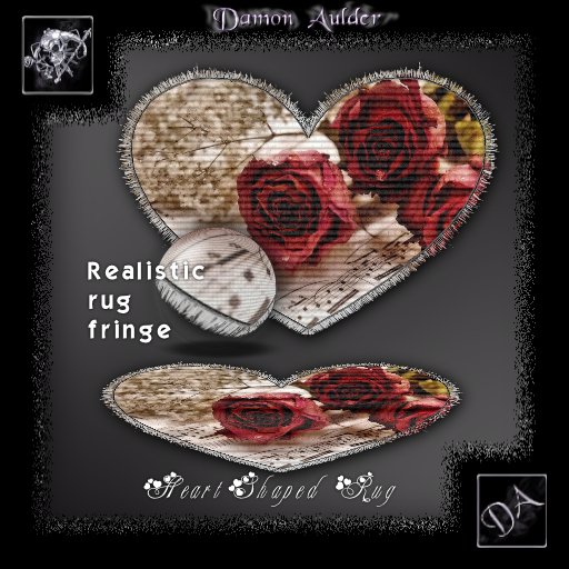 NuTec: Valentines - Musical Rose Heart Rug