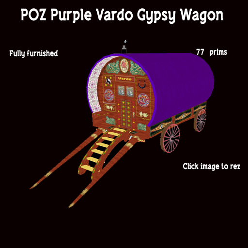Purple Vardo Bowtop Gypsy Wagon