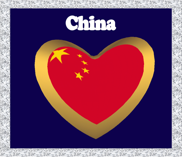 China Flag Heart Bracelet