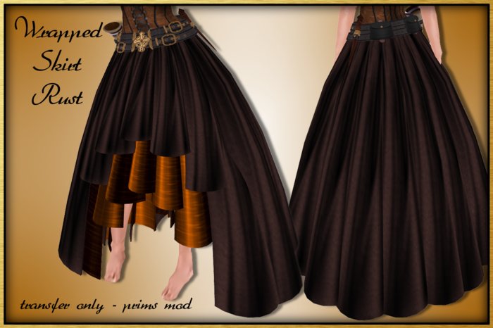 Wrapped Skirt-Rust