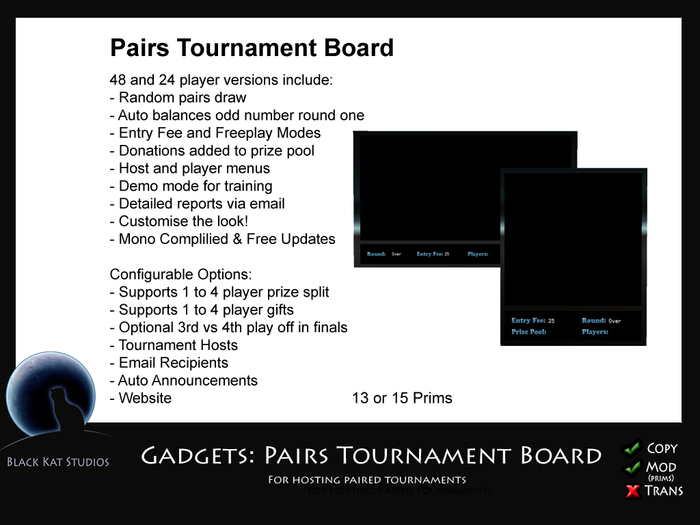 BKS Gadgets - Pairs Tournament Board (Boxed) 