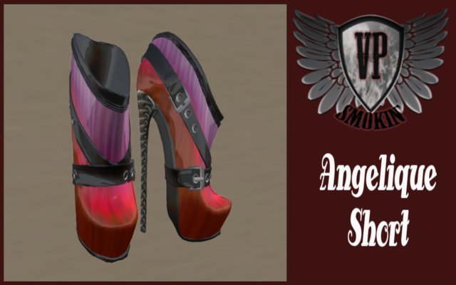 Angelique II short boot red mix