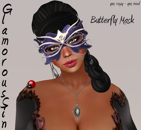Glamorous Sin - Butterfly Mask - Liliac