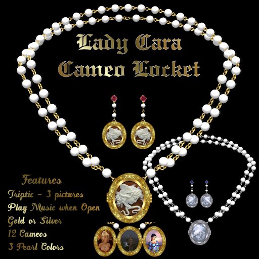 Lady Cara Pearl Cameo Locket