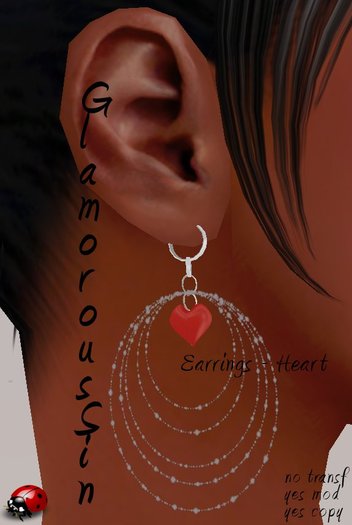 Glamorous Sin - Earrings - Heart