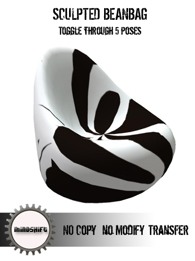 Mindshift - Multipose Sculpted Beanbag (Black Swirl)
