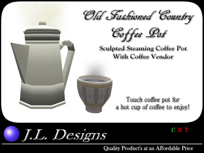 J.L. Designs - Old Fashioned Coffee Pot