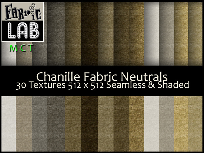 Fabric Lab Soft Chenille Neutrals Seamless & Shaded Texture Set