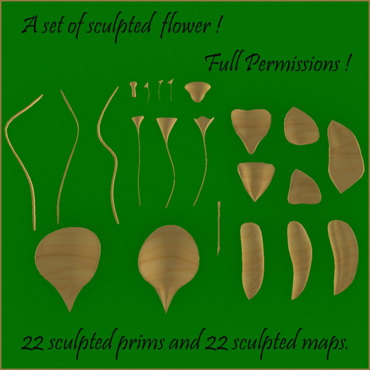 *NS*  Set of sculps flower