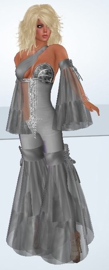 formal pantsuit silver