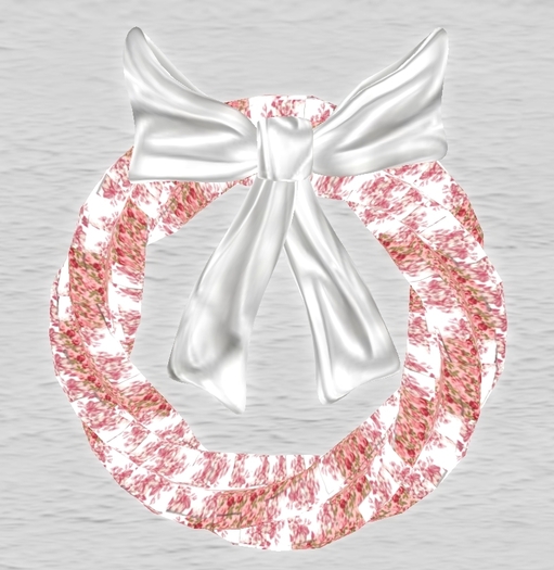 Valentine Roses Wreath with White Silk Bow