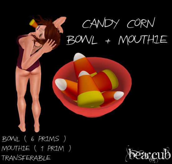 :BearCub: Candy Corn Bowl and Mouthie 