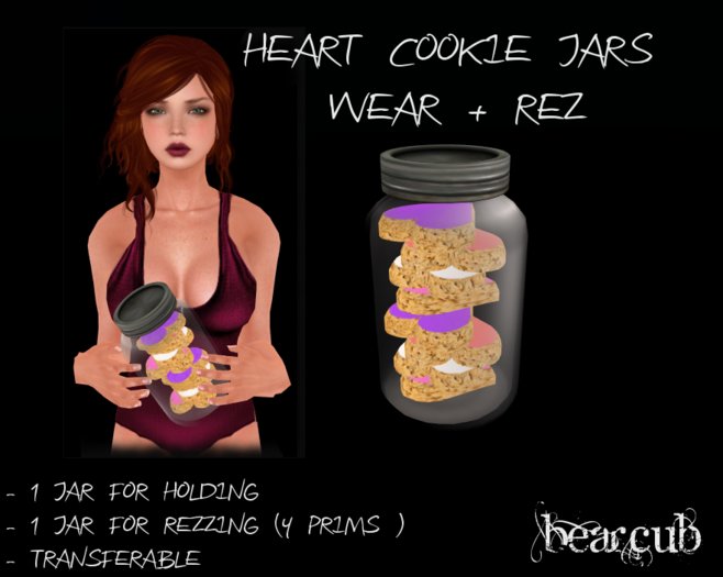 :BearCub: Heart Cookie Jars - Mixed