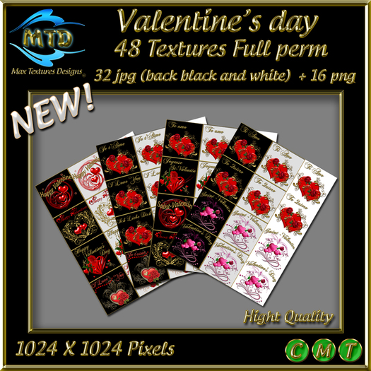 Textures - Pack complet - St-Valentin*