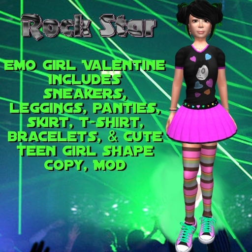 Emo Valentine T-Shirt & Skirt outfit