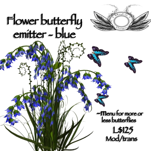 Flower butterfly emitter - Blue