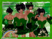 Black and Green Dress  (Vestito nero e verde)100L