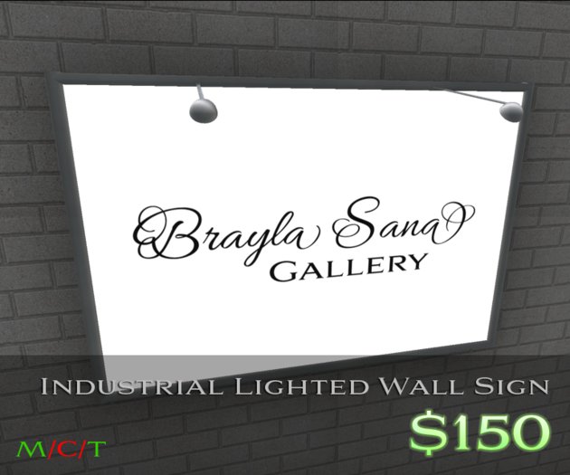 [BR] Industrial Switchable Lighted Wall Sign (Crate) 