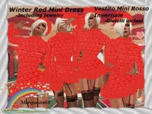 Winter Red Mini Dress (Vestito Mini Rosso Invernale)10L